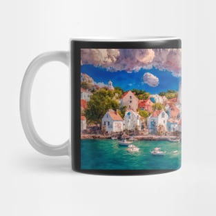 marina with boats Mug